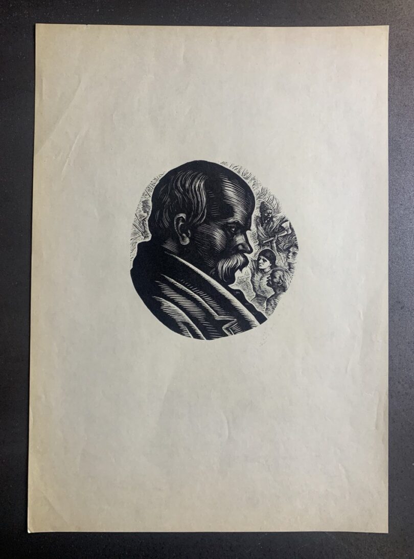 ксилографія тарас шевченко, 1959 рік, василь касіян