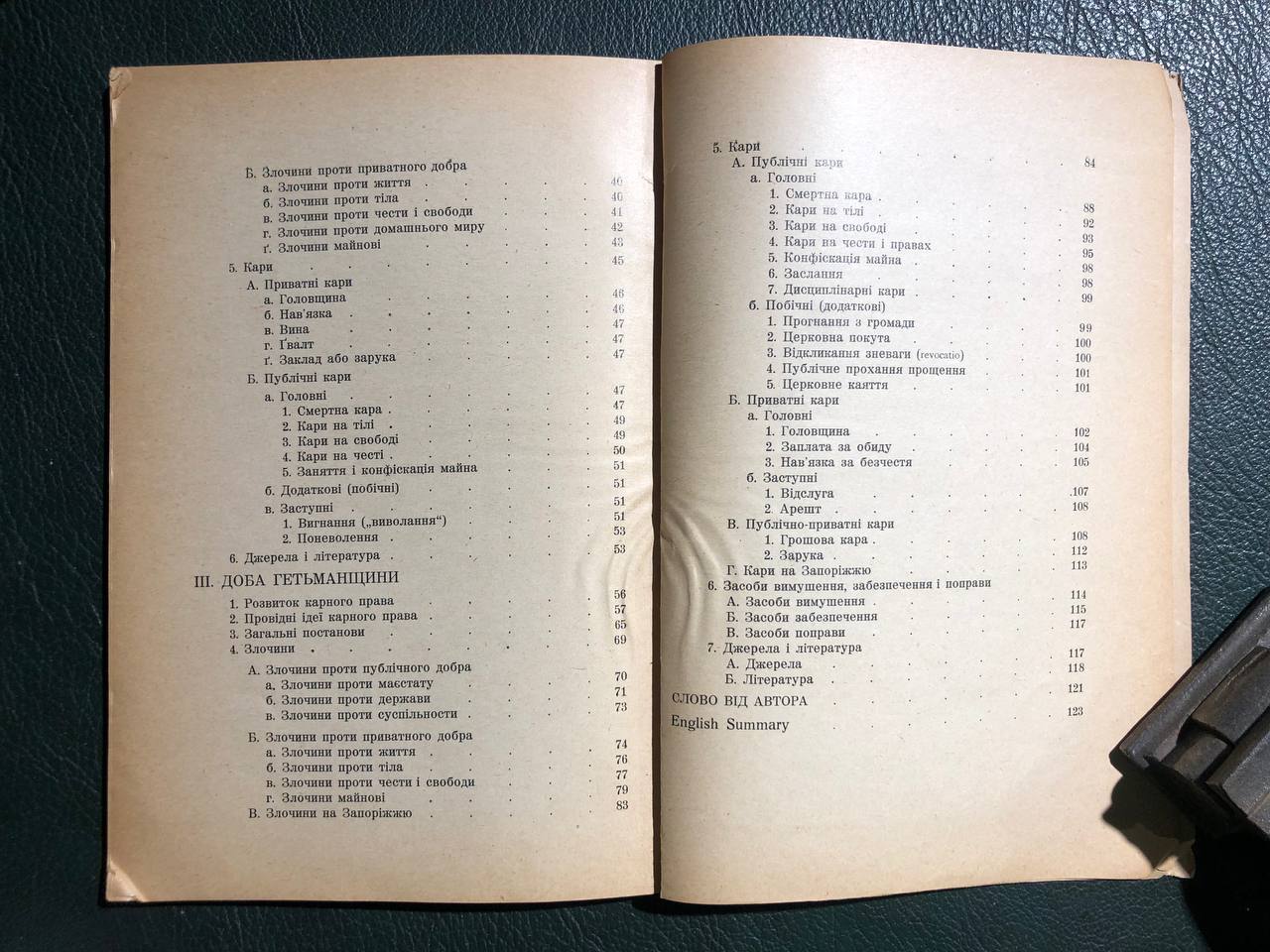 Нарис історії українського карного права, Я. Падох, 1951